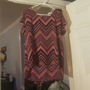 Short sleeve high low blouse